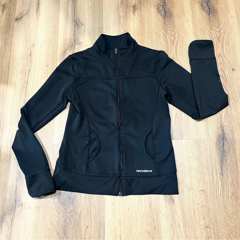 New Balance Lightning Dry Athletic Jacket Full Zip Sweater Women's Small Black